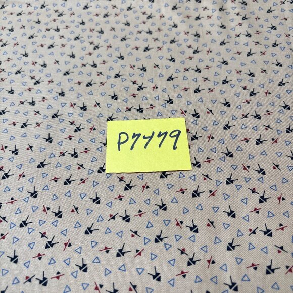 Vintage Railroad Ties Beige Fabric 19x45" by Faye Burgos with Geometric Triangle - Picture 6 of 6